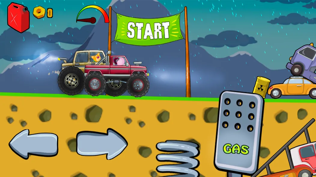 Kids Monster Truck Racing Game [МОД Много монет] Screenshot 1