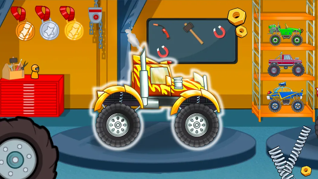 Kids Monster Truck Racing Game [МОД Много монет] Screenshot 5