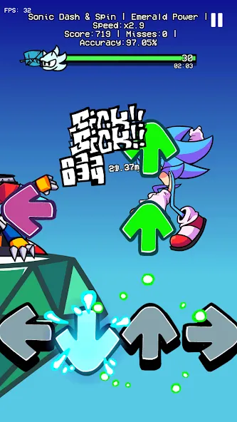 Dashin Spin Rhythm Battle (ФНФ Дэшин Спин Музик Мод) [МОД Бесконечные деньги] Screenshot 2