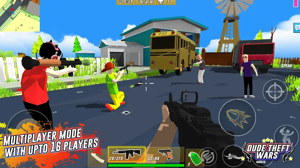 Dude Theft Wars Shooting Games (Дуд Тефт Варс) [МОД Все открыто] Screenshot 2