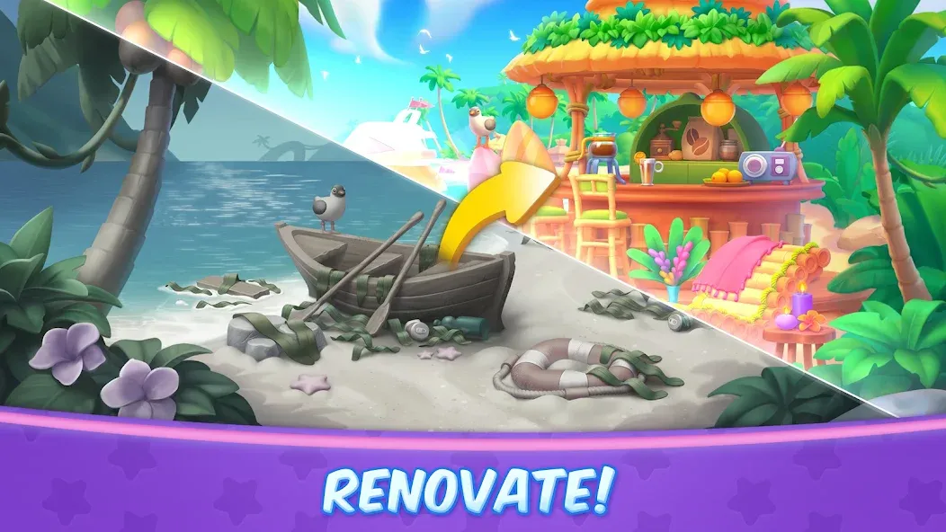 Tropicmania: Match-3 adventure (Тропикмания) [МОД Menu] Screenshot 2