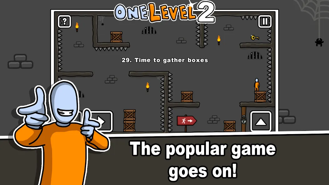 One Level 2 Stickman Jailbreak (Уан Левел 2) [МОД Бесконечные деньги] Screenshot 1