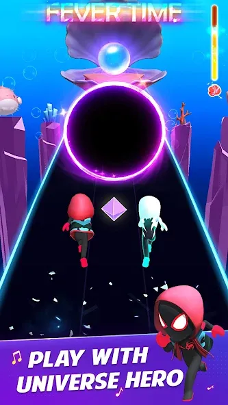 Universe Hero 3D - Music&Swing (Юниверс Хиро 3Д) [МОД Бесконечные монеты] Screenshot 4