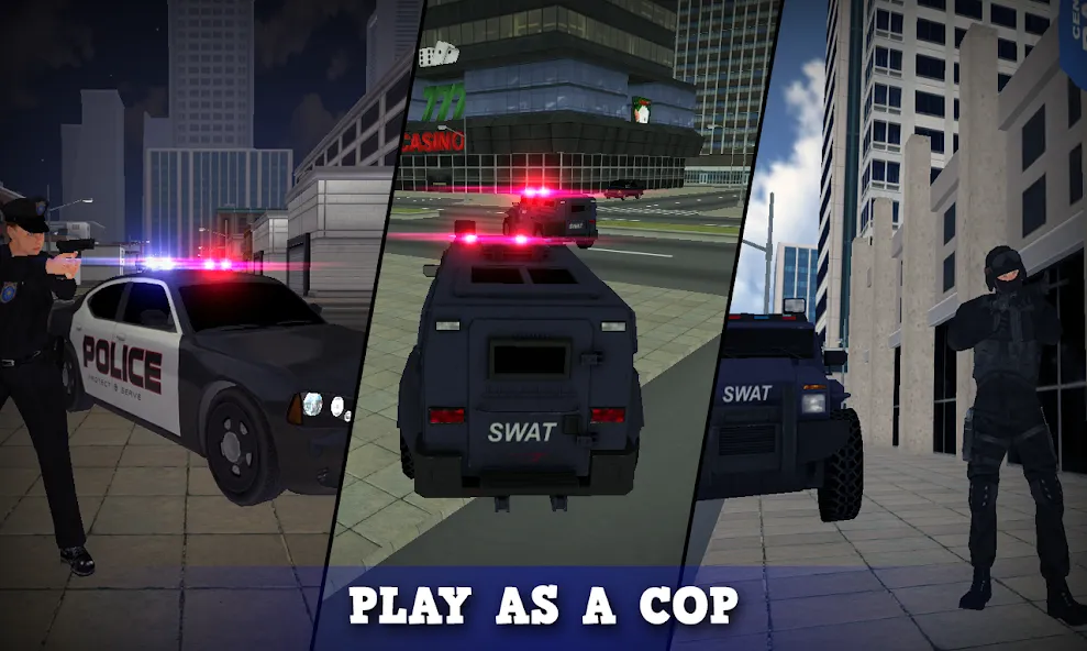 Justice Rivals 3 Cops&Robbers [МОД Menu] Screenshot 1