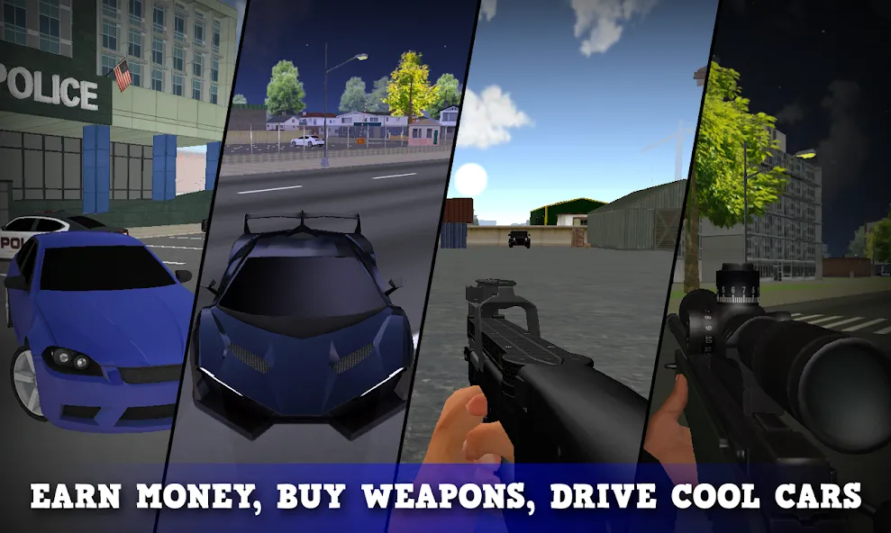 Justice Rivals 3 Cops&Robbers [МОД Menu] Screenshot 3