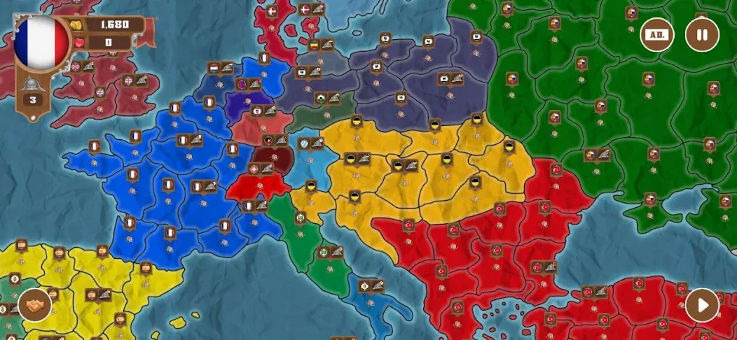 World conquest: Europe 1812 (Всемирное завоевание) [МОД Много денег] Screenshot 3