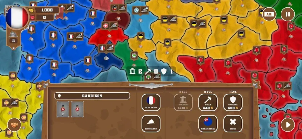 World conquest: Europe 1812 (Всемирное завоевание) [МОД Много денег] Screenshot 4