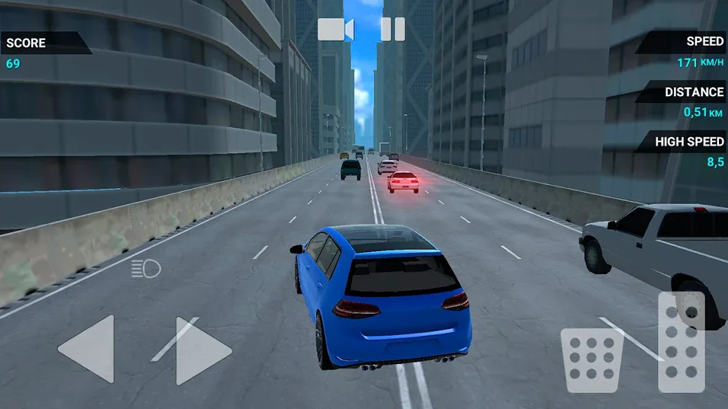 Traffic Racer Speeding Highway (Трафик Рейсер Скоростная Шоссе) [МОД Бесконечные деньги] Screenshot 5