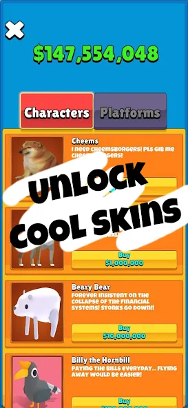 Stonks To The Moon (Стонкс ту зе Мун стоки на Луну) [МОД Много денег] Screenshot 4