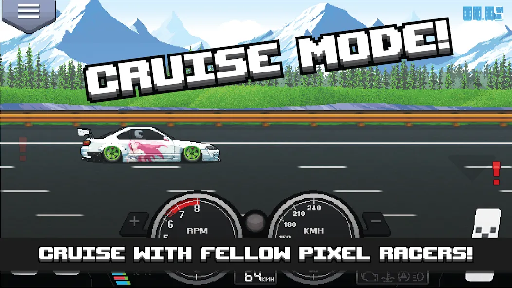 Pixel Car Racer (Пиксельный гоночный автомобиль) [МОД Menu] Screenshot 4