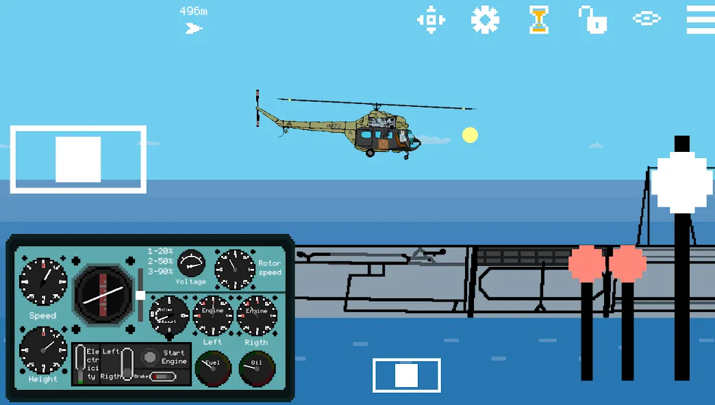 Pixel Helicopter Simulator (Пиксельный симулятор вертолета) [МОД Unlocked] Screenshot 1