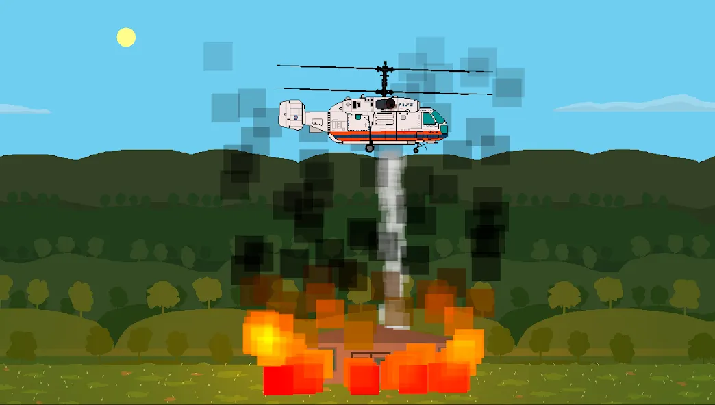 Pixel Helicopter Simulator (Пиксельный симулятор вертолета) [МОД Unlocked] Screenshot 2