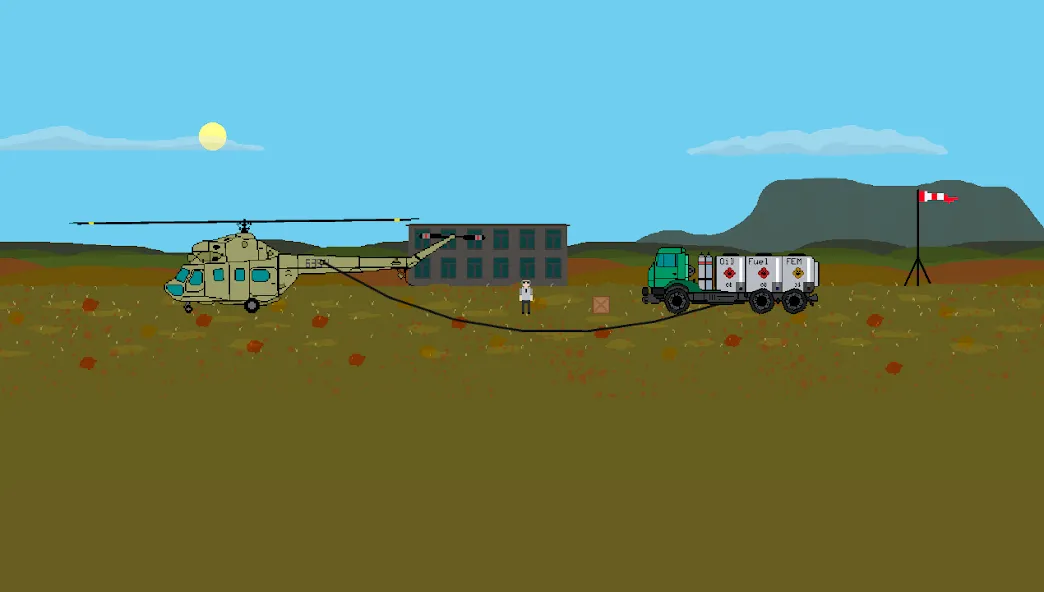 Pixel Helicopter Simulator (Пиксельный симулятор вертолета) [МОД Unlocked] Screenshot 3