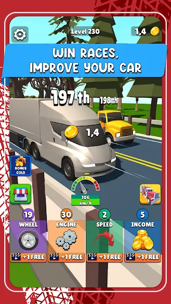 Idle Truck Racing : Cybertruck (Айдл Трак Рейсинг) [МОД Unlimited Money] Screenshot 2