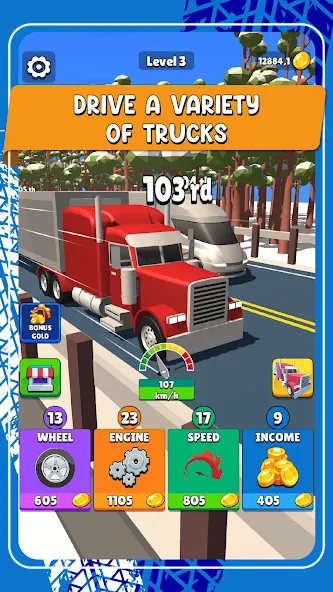 Idle Truck Racing : Cybertruck (Айдл Трак Рейсинг) [МОД Unlimited Money] Screenshot 3