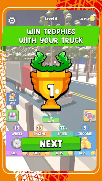 Idle Truck Racing : Cybertruck (Айдл Трак Рейсинг) [МОД Unlimited Money] Screenshot 4