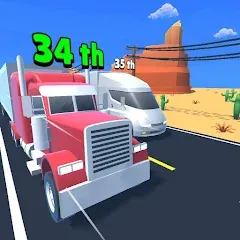 Скачать взломанную Idle Truck Racing : Cybertruck (Айдл Трак Рейсинг)  [МОД Unlimited Money]