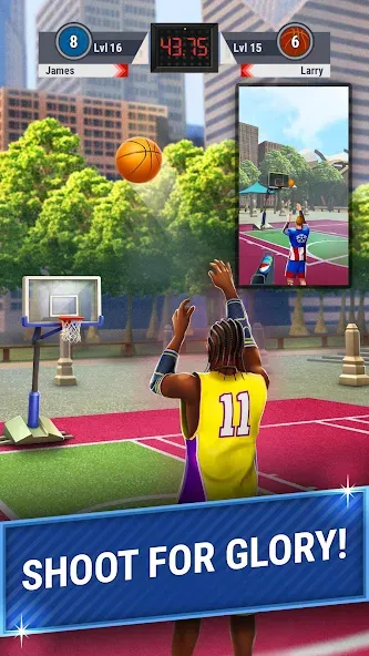 3pt Contest: Basketball Games [МОД Много монет] Screenshot 2