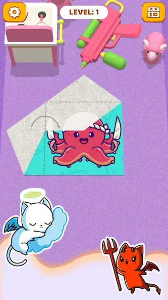 Paper Fold: Paper Puzzle 3D (Пейпер Фолд) [МОД Mega Pack] Screenshot 2