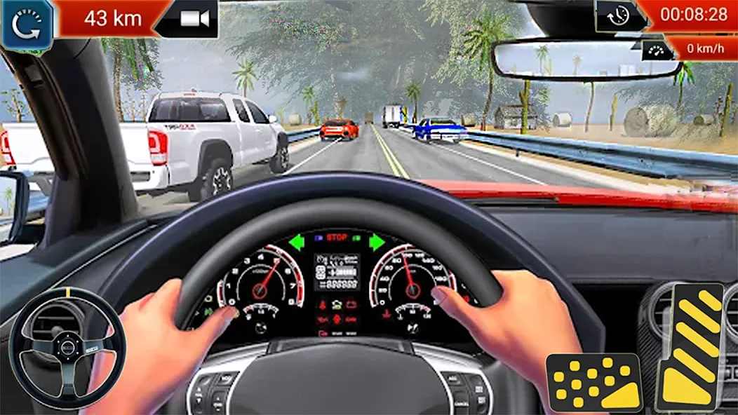 Car Highway Racing for Speed (Трафик Рейсер Трафик игры) [МОД Бесконечные монеты] Screenshot 3