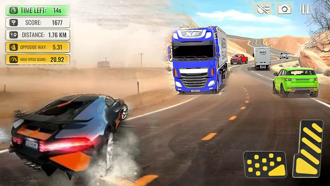 Car Highway Racing for Speed (Трафик Рейсер Трафик игры) [МОД Бесконечные монеты] Screenshot 4
