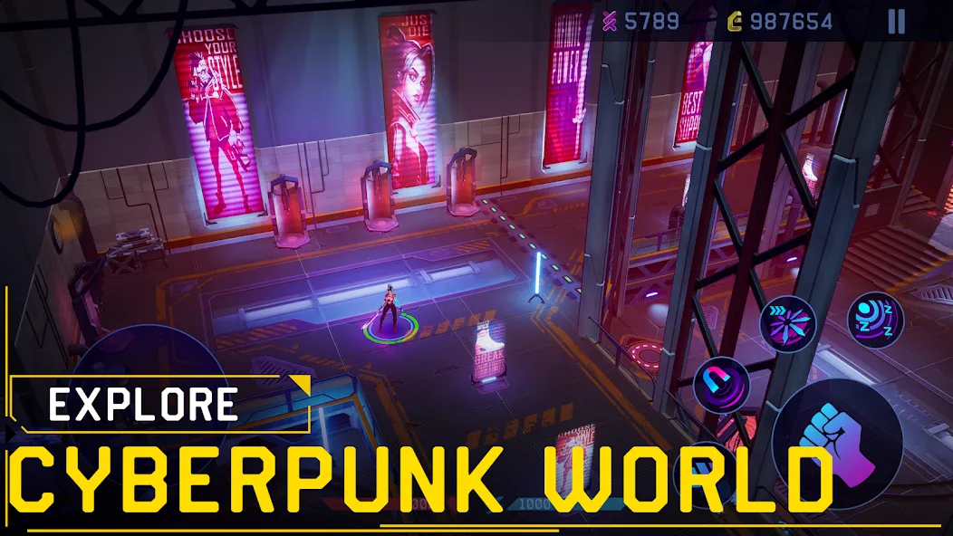 Rush Angel - Cyberpunk RPG (Раш Энджел) [МОД Бесконечные монеты] Screenshot 3