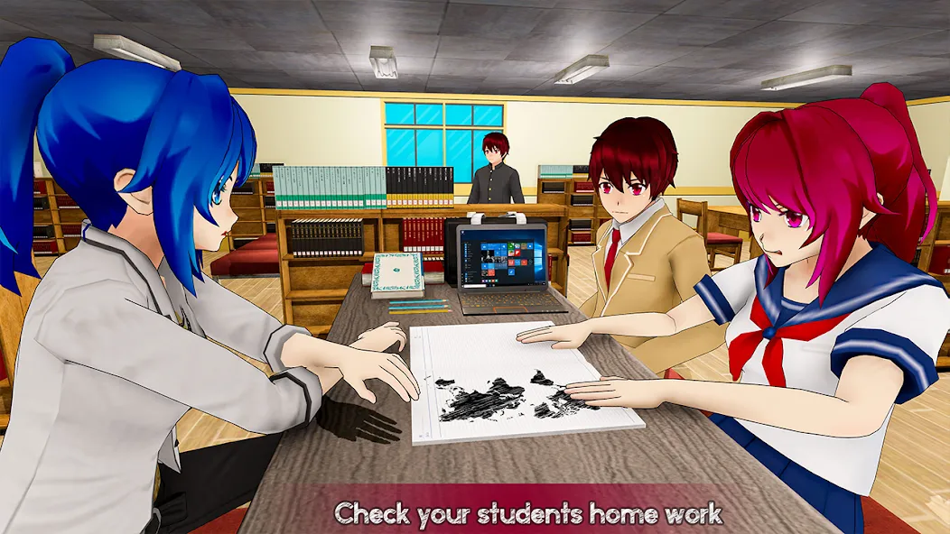 Anime Girl School Teacher 3D [МОД Все открыто] Screenshot 5