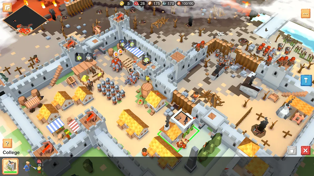 RTS Siege Up! - Medieval War [МОД Бесконечные монеты] Screenshot 1