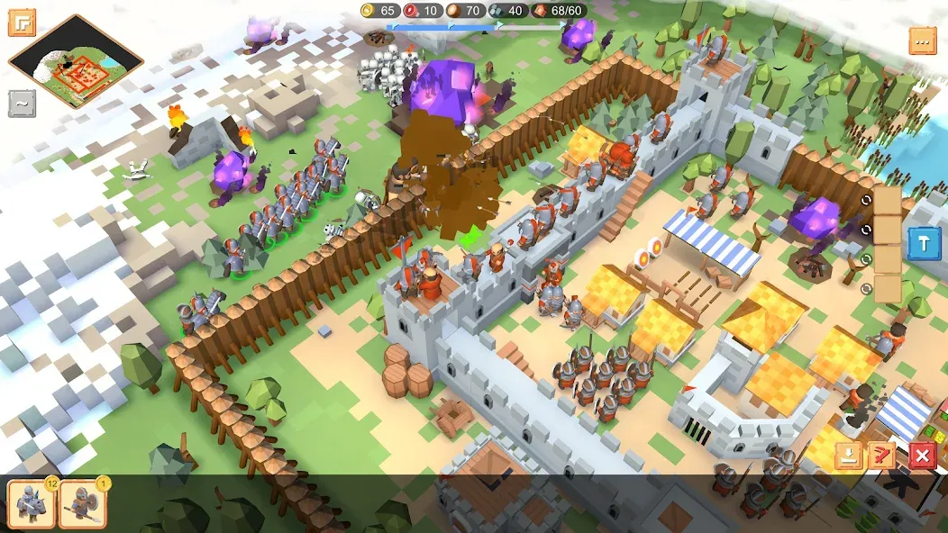 RTS Siege Up! - Medieval War [МОД Бесконечные монеты] Screenshot 4