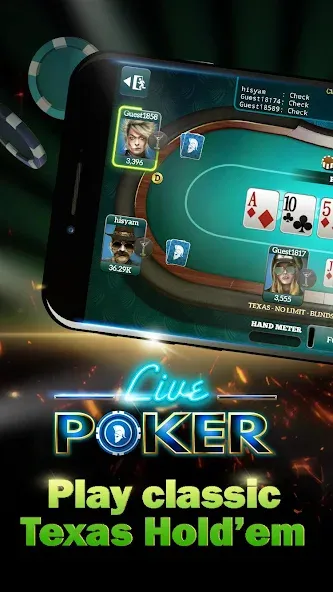 Live Poker Tables–Texas holdem [МОД Бесконечные монеты] Screenshot 1