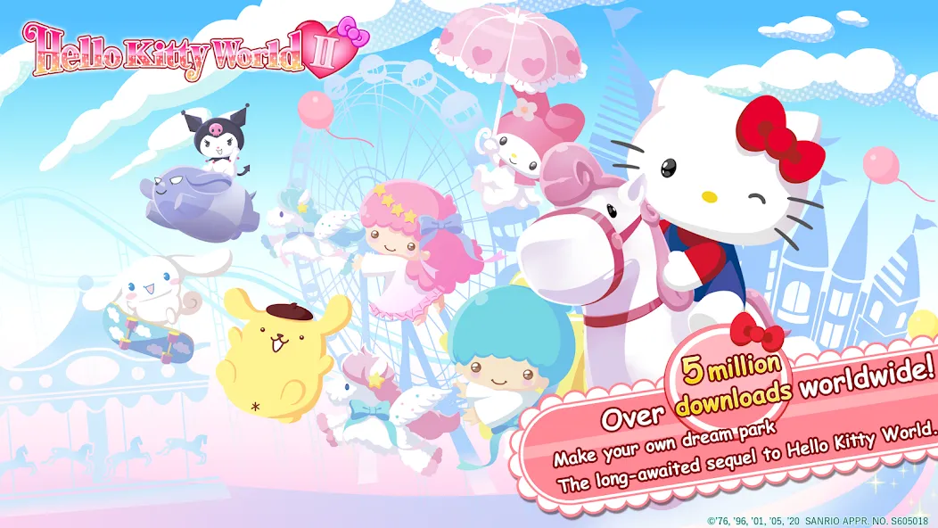 HelloKittyWorld2 Sanrio Kawaii (ХеллоуКиттиВорлд2 Санрио Каваии) [МОД Меню] Screenshot 1