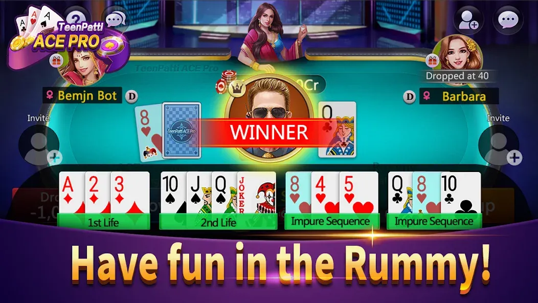 Teenpatti Ace Pro -poker,rummy (Тинпатти Эйс Про) [МОД Все открыто] Screenshot 4