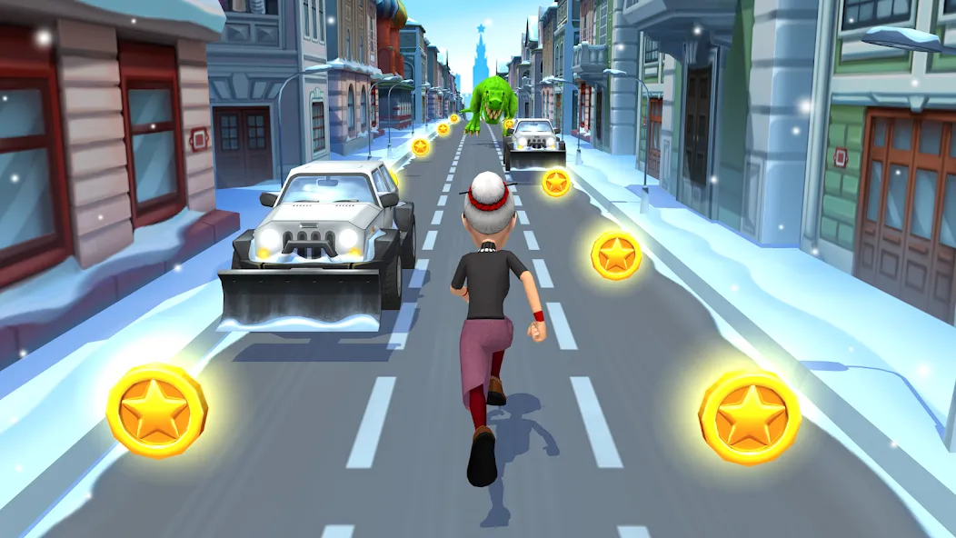 Angry Gran Run - Running Game (Энгри Гран Ран) [МОД Mega Pack] Screenshot 1