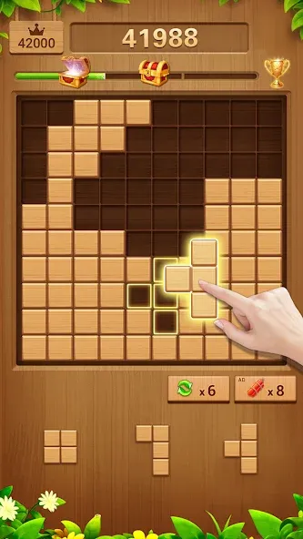 Wood Block Puzzle Addictive [МОД Все открыто] Screenshot 1
