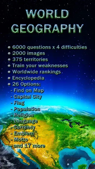 World Geography - Quiz Game [МОД Меню] Screenshot 1