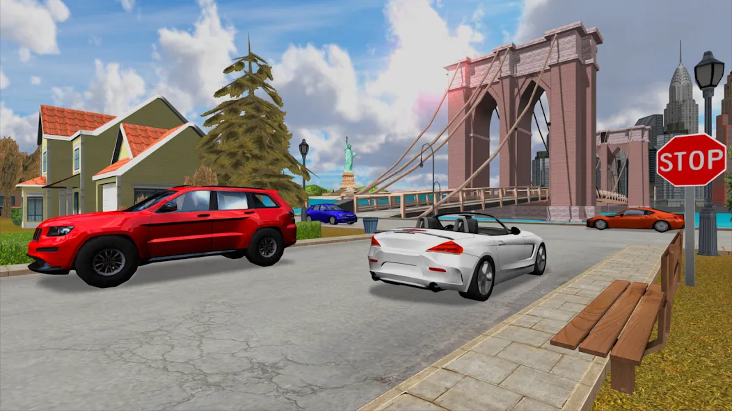 Car Driving Simulator: NY (Симулятор вождения автомобиля) [МОД Много монет] Screenshot 5