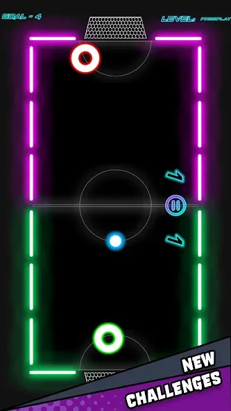 Air Hockey Glow HD Ultimate 2D (Эйр) [МОД Mega Pack] Screenshot 1
