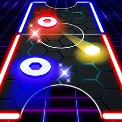 Скачать взломанную Air Hockey Glow HD Ultimate 2D (Эйр)  [МОД Mega Pack]