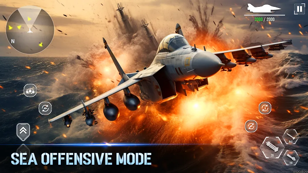 Aircraft Strike: Jet Fighter [МОД Mega Pack] Screenshot 2