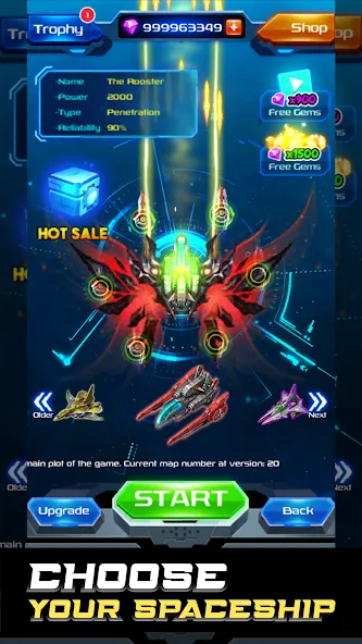 Galaxy Attack: Space Shooter (Гэлэкси Аттак) [МОД Бесконечные деньги] Screenshot 2