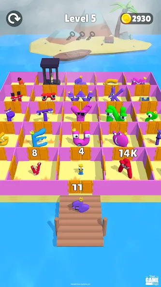 Alphabet Battle: Room Maze (Алфавит батл) [МОД Бесконечные деньги] Screenshot 4