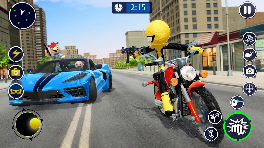 Spider Stickman Rope Hero Game [МОД Menu] Screenshot 2