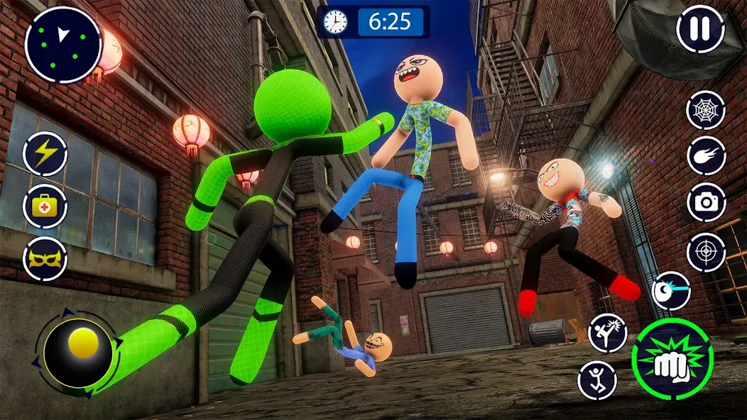 Spider Stickman Rope Hero Game [МОД Menu] Screenshot 4