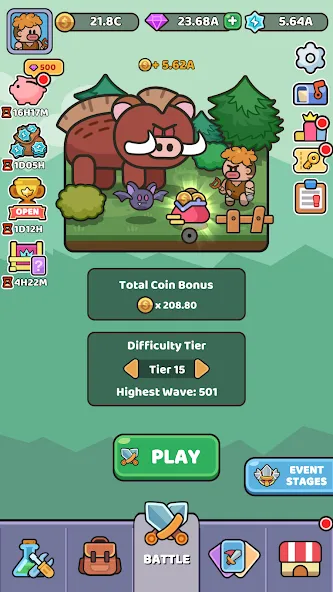 Wild Survival - Idle Defense (Уайлд Сурвивал) [МОД Menu] Screenshot 1