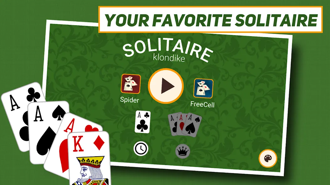 Klondike Solitaire: Classic [МОД Unlocked] Screenshot 1