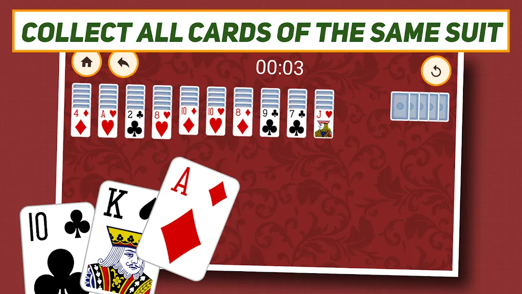 Spider Solitaire: Classic [МОД Mega Pack] Screenshot 3
