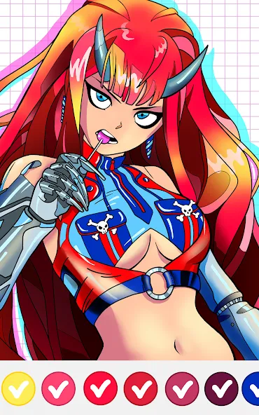 Anime Manga Color by Numbers [МОД Меню] Screenshot 1