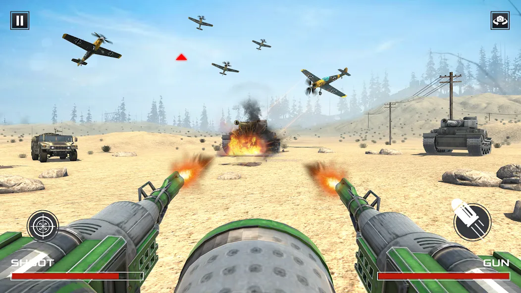 FPS War Games- Aircrafts Games [МОД Unlimited Money] Screenshot 3