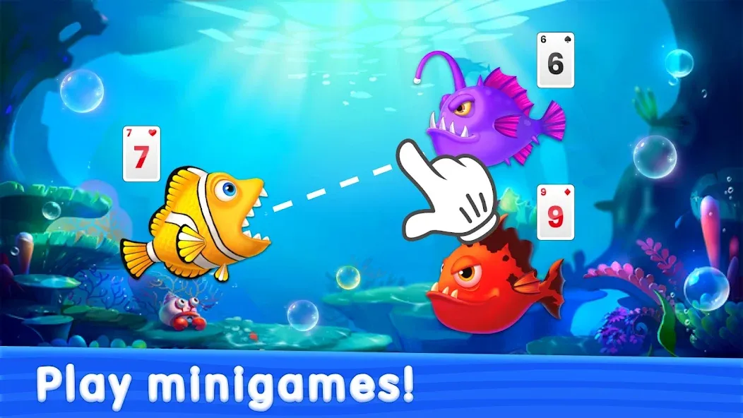 Solitaire TriPeaks: Aquarium (Солитер ТриПикс) [МОД Unlocked] Screenshot 1