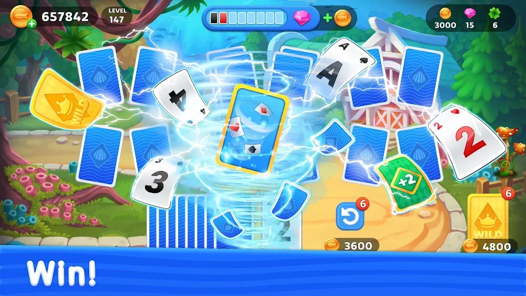 Solitaire TriPeaks: Aquarium (Солитер ТриПикс) [МОД Unlocked] Screenshot 5